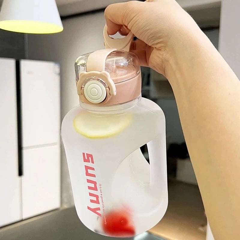 1L Sunny Water Bottle With Straw, Transparent Frosted Plastic Water Bottle, 1000ml Portable Climbing Travel Drink Cup, Outdoor Gradient Drink Bottle, Plastic Reusable Water Cup 1L Sunny Water Bottle With Straw, Transparent Frosted Plastic Water Bottle, 1000ml Portable Climbing Travel Drink Cup, Outdoor Gradient Drink Bottle, Plastic Reusable Water Cup